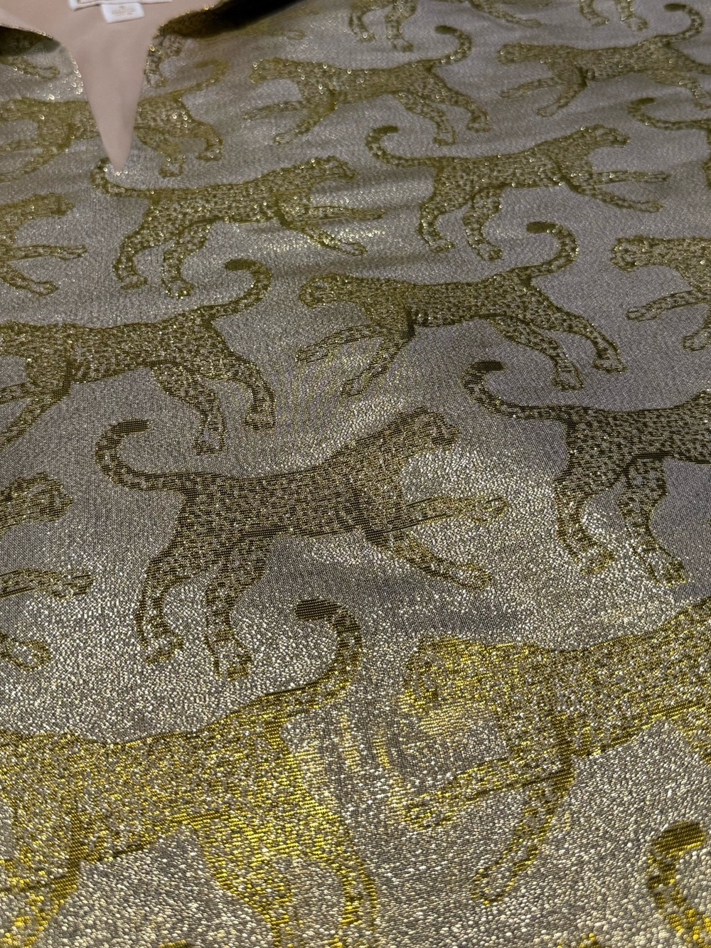 Emily McCarthy Gold POPPY POP-OVER - JAGUAR JACQUARD Size Small - Picture 10 of 10